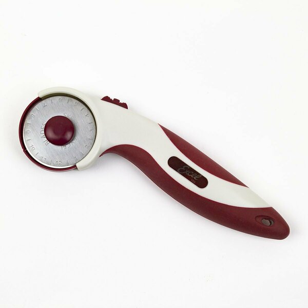 Excel Blades 45mm Rotary Cutter with Ergonomic Handle Large Rotary Cutter, Red 12pk 60024